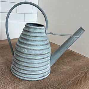 Grayson Lane French Country Metal Watering Can Planter Gray Rustic Decor
